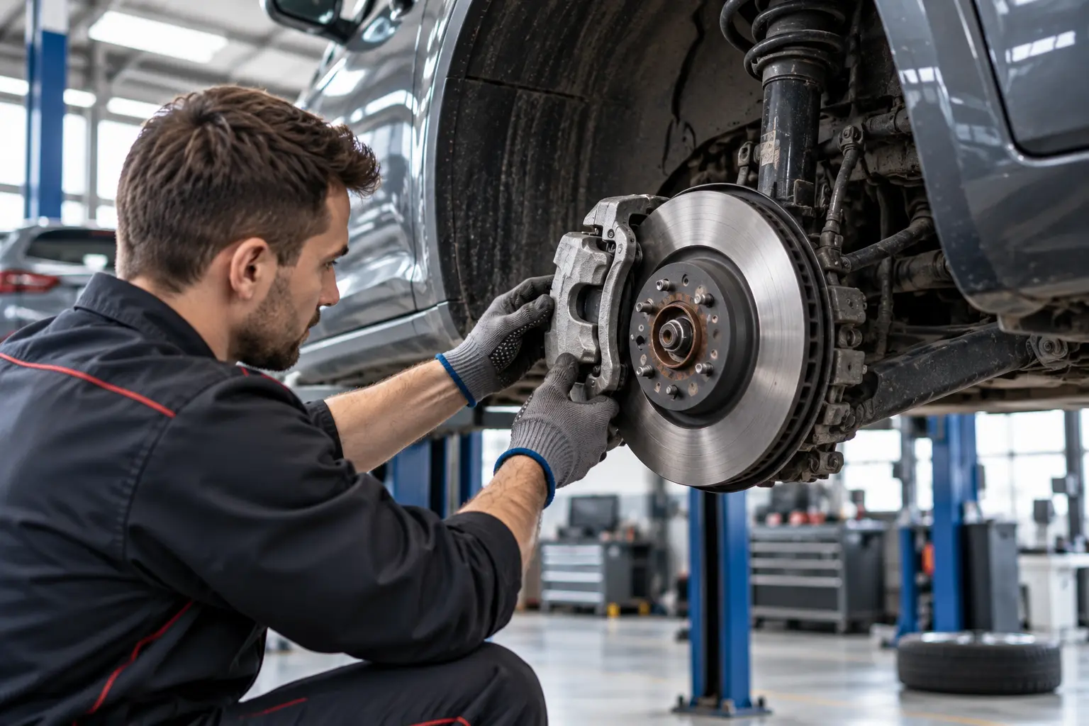Замена передних тормозных дисков в автосервисе Grand Service в Брянске