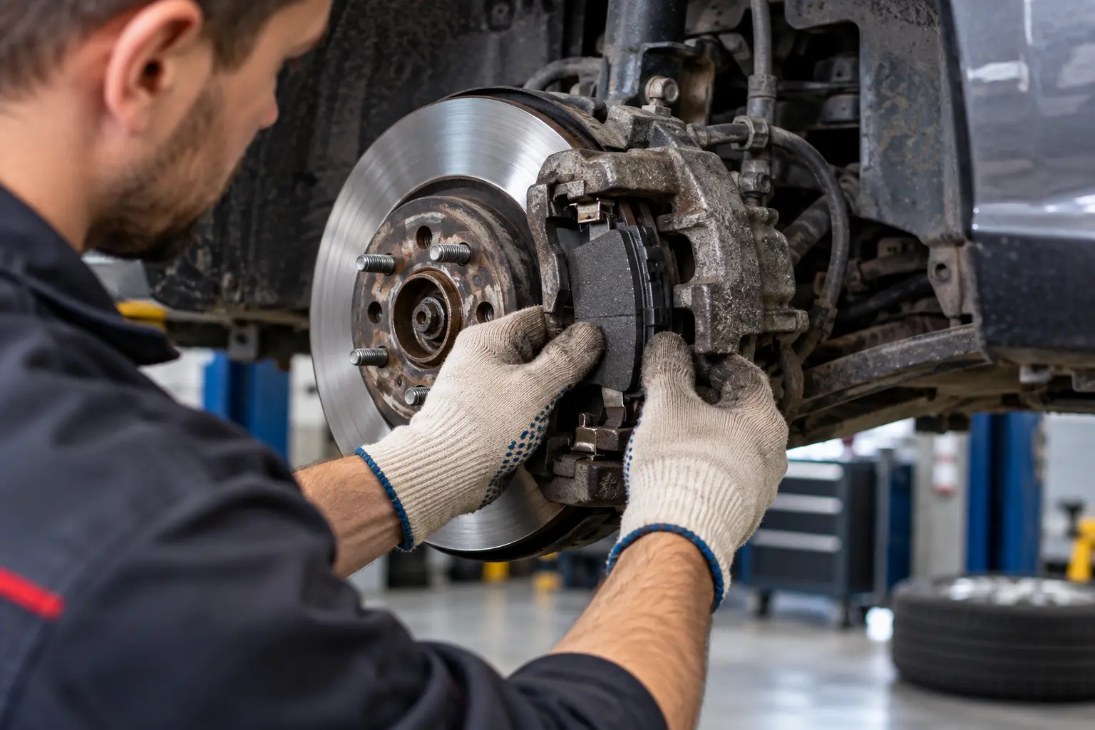 Замена передних тормозных колодок в автосервисе Grand Service в Брянске